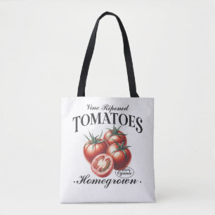 Homegrown Tomatoes Vintage Tomatoes Fruits Design Tote Bag
