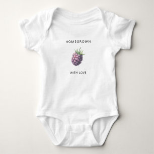 Homegrown with love - Watercolor Blackberry - Baby Bodysuit