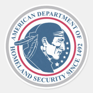 Homeland Security, Native American Classic Round Sticker