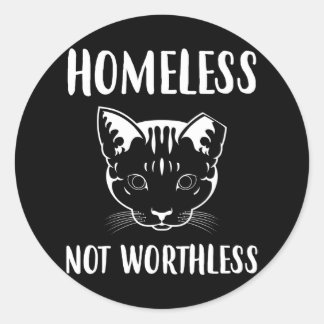 Homeless TNR Trap Neuter Release Feral Cat Classic Round Sticker