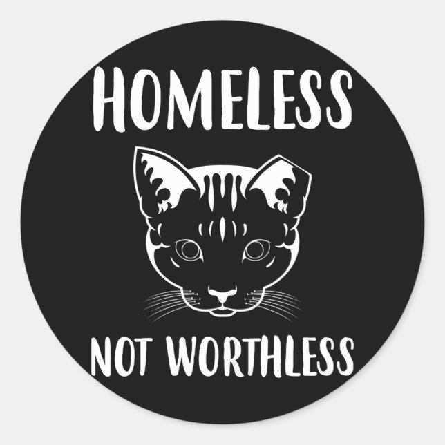 Homeless TNR Trap Neuter Release Feral Cat Classic Round Sticker (Front)