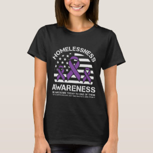Homelessness Awareness Month Usa Flag T-Shirt