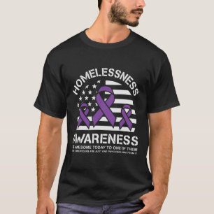 Homelessness Awareness Month Usa Flag T-Shirt