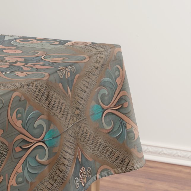 Homely cottage pattern tablecloth (In Situ)