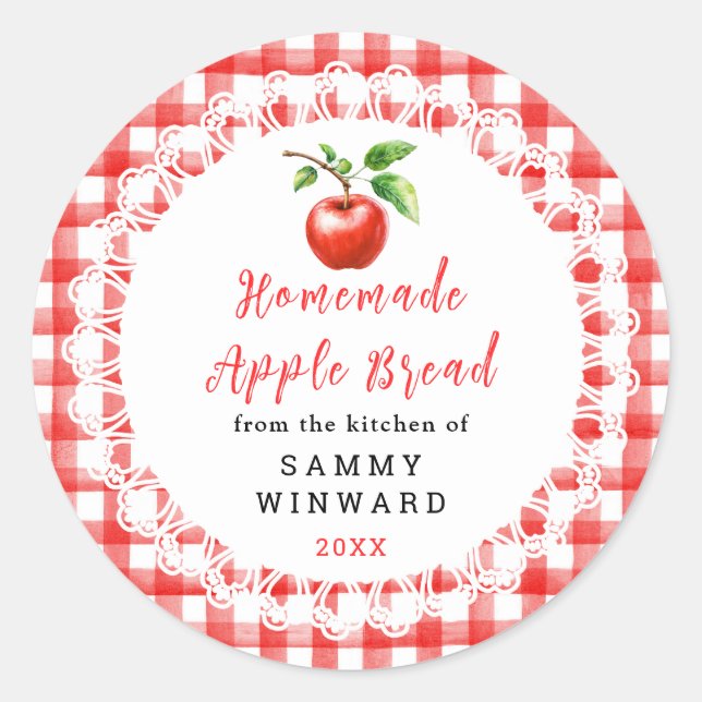 Homemade Apple Bread Label (Front)