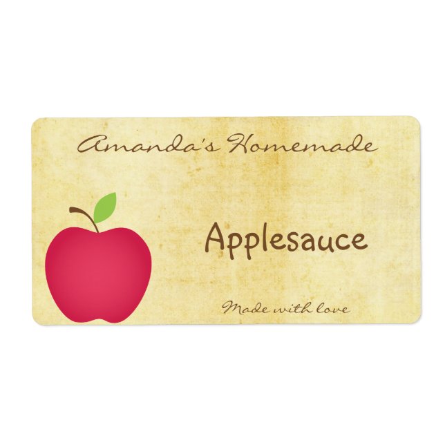 Homemade Apple Canning Label (Front)