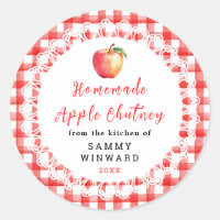 Homemade Apple Chutney Jar Label