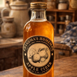 Homemade Apple Cider Vintage Kraft Label Template