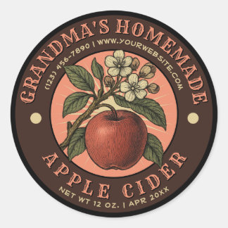 Homemade Apple Cider Vintage Label Template
