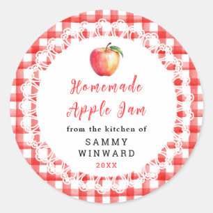 Homemade Apple Jam Jar Label
