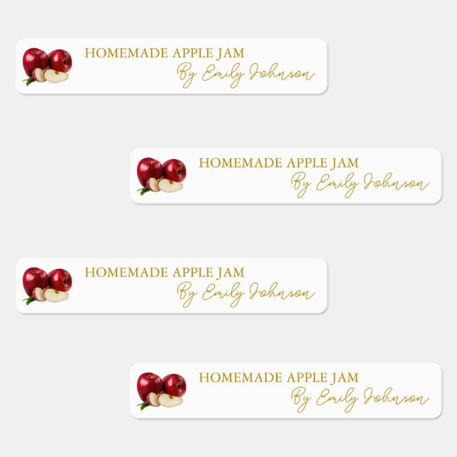 Homemade Apple Jam Thin Label (Group)