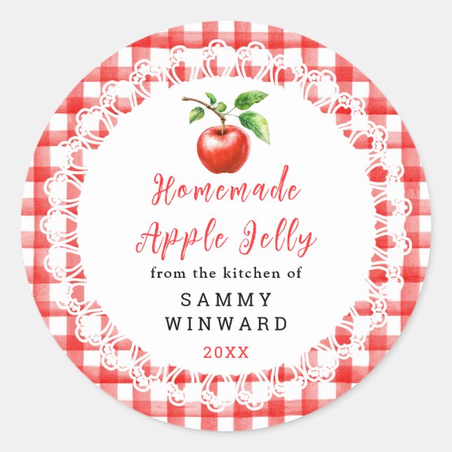 Homemade Apple Jelly Label (Front)