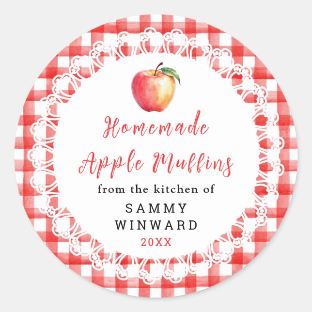 Homemade Apple Muffin Label (Front)
