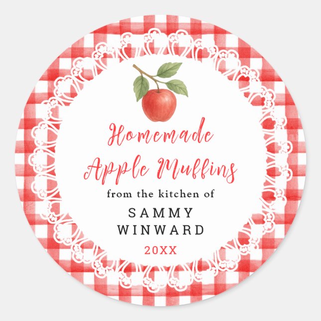 Homemade Apple Muffins Label (Front)