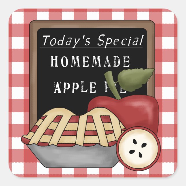Homemade apple pie fun sticker (Front)