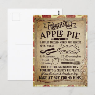 Homemade Apple Pie Recipe  Postcard