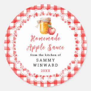 Homemade Apple Sauce Food Label