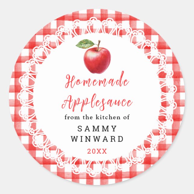 Homemade Applesauce Label (Front)