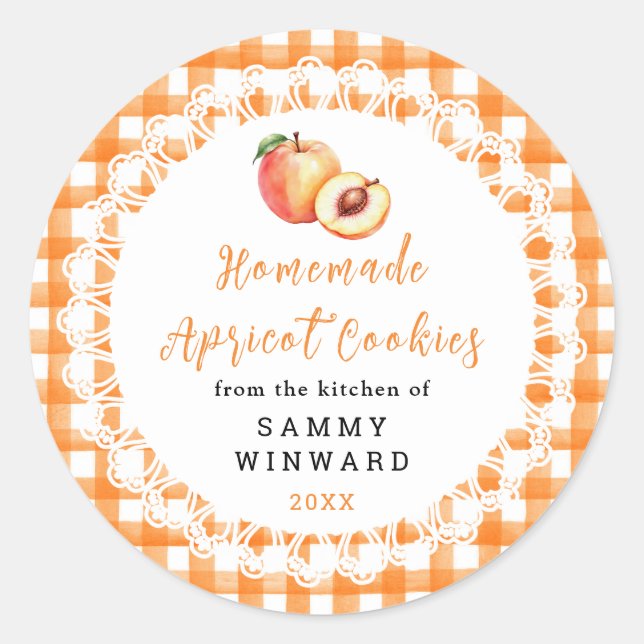 Homemade Apricot Cookie Label (Front)