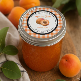 Homemade Apricot Jam Label Sticker