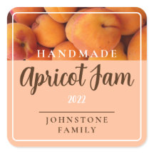 Homemade Apricot Jam Square Stickers