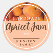 Homemade Apricot Jam Stickers