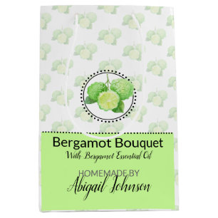Homemade Artisan Bath & Body Packaging Bergamot Medium Gift Bag