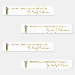 Homemade Asparagus Pickle Thin Label