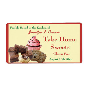 Homemade Baked Goods Assortment Poppy Red Edge