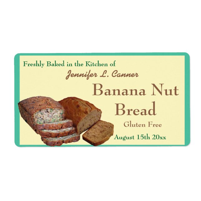 Homemade Baked Goods Breads Turquoise Green Edge (Front)