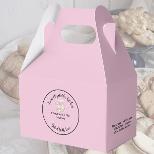 Homemade Baked Goods Ingredients Pink Floral Mixer Favour Box