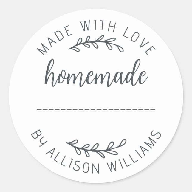 Homemade Baked Goods Jam Cookies White Classic Round Sticker (Front)