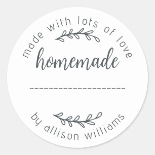 Homemade Baked Goods Jam Cookies White Classic Round Sticker