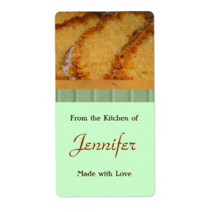 Homemade Baked Goods label template