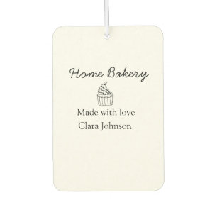 Homemade bakery add your text name custom car air freshener