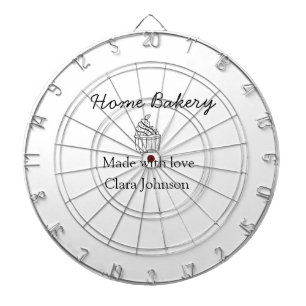 Homemade bakery add your text name custom dartboard