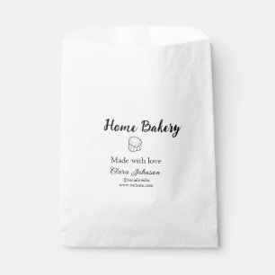 Homemade bakery add your text name custom  favour bags