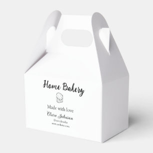 Homemade bakery add your text name custom  favour box