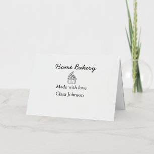 Homemade bakery add your text name custom  foil holiday card
