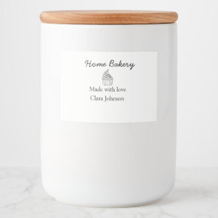 Homemade bakery add your text name custom food label