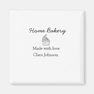 Homemade bakery add your text name custom magnet