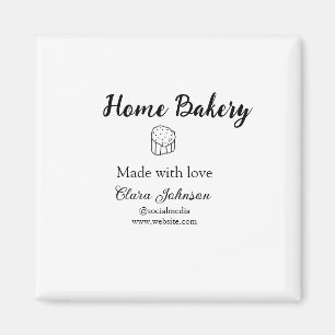 Homemade bakery add your text name custom  magnet
