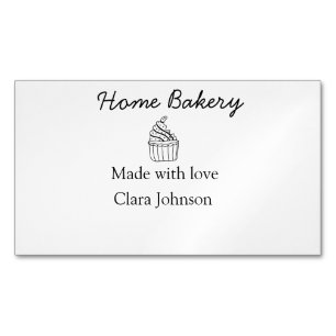 Homemade bakery add your text name custom  	Magnetic business card