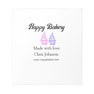 Homemade bakery add your text name custom notepad