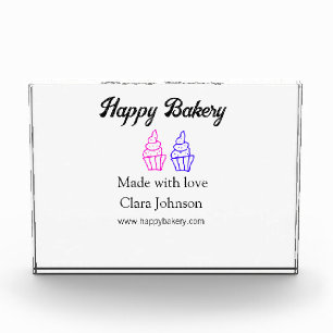 Homemade bakery add your text name custom photo block