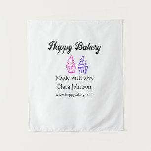 Homemade bakery add your text name custom  tapestry