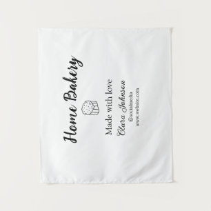 Homemade bakery add your text name custom tapestry