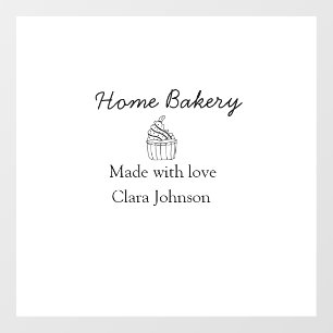 Homemade bakery add your text name custom window cling