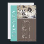 Homemade Bakery Cupcakes Flyer Pricing List B Invitation<br><div class="desc">Promotional Business Flyer for Cupcakes Business</div>