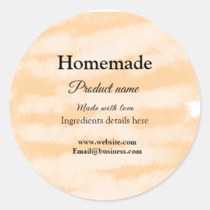 Homemade bakery made with love add text website classic round sticker